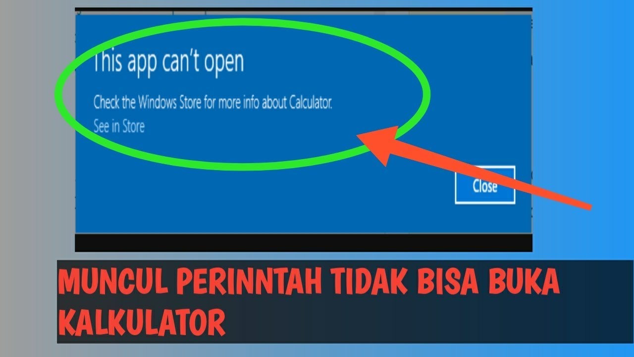 Cara Mengatasi Muncul "This App Can't Open" Saat Jalankan Aplikasi Di ...