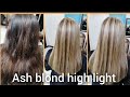 Ash blond high light with augeoo color and keune color