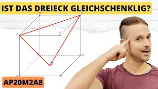 Ist das Dreieck gleichschenklig und rechtwinklig? Vorstellungskraft trainieren. Diagonalen im Raum.