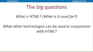 HTML intro - A Level Computer Science
