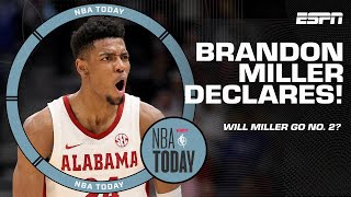 Woj: Brandon Miller declares for 2023 NBA Draft | NBA Today