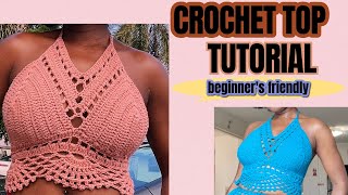 How to crochet a bralette or Top for beginners and intermediate crocheters. #crochet #handmade #diy