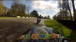 Funny instructor at Cadwell Park track day.