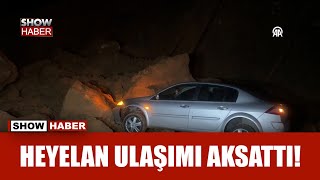 Zonguldak-Ankara kara yolundaki heyelan ulaşımı aksattı!