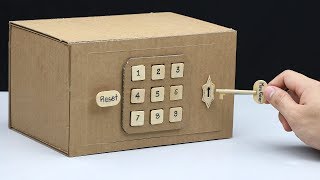 Build a Safe with Combination Number Lock and Key from Cardboard