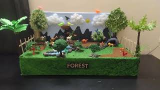 🐯🦁🐵FOREST 🦓🐅🐆 SCHOOL 🏫PROJECT  Nature school project | Best Forest Model (Jungle) For School project