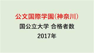 公文国際学園高校　大学合格者数　2017～2014年【グラフでわかる】