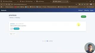 CS50 Web Programming Project 4 – Network Demo