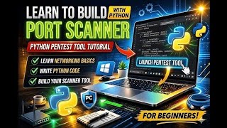 Scan Open Ports Using Python | Ethical Hacking Tutorial #youtube #sockets #python