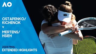Kichenok/Ostapenko v Hsieh/Mertens Extended Highlights | Australian Open 2024 Final