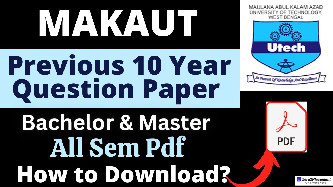 MAKAUT Previous 10 Years Offline Exam Questions | Study Notes| Download ...