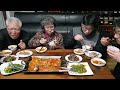 kimchi fried chicken soup mukbang namulchim red pepper anchovy stir fry family mukbang