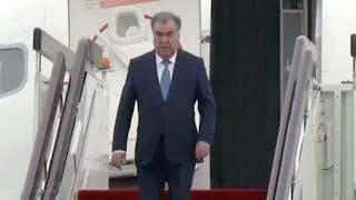 Tajik president arrives in Qingdao for 18th SCO summit