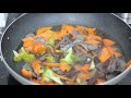 how to fry wood ear mushroom ကြွက်နှားရွက်မှိုချက်