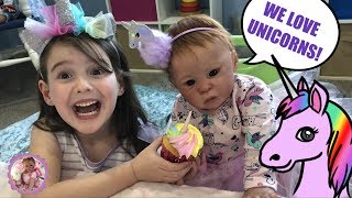 REBORN UNICORN TEA PARTY WITH MAGIC RAINBOW JUICE For Theme Thursday - UNICORNS!!