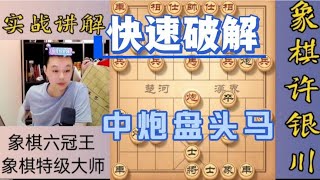 许银川：我发现在网络上下棋，很多人都喜欢有中炮盘头马急进中兵