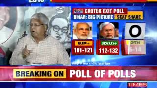 Lalu Declares victory at Press Conference after Exit Polls