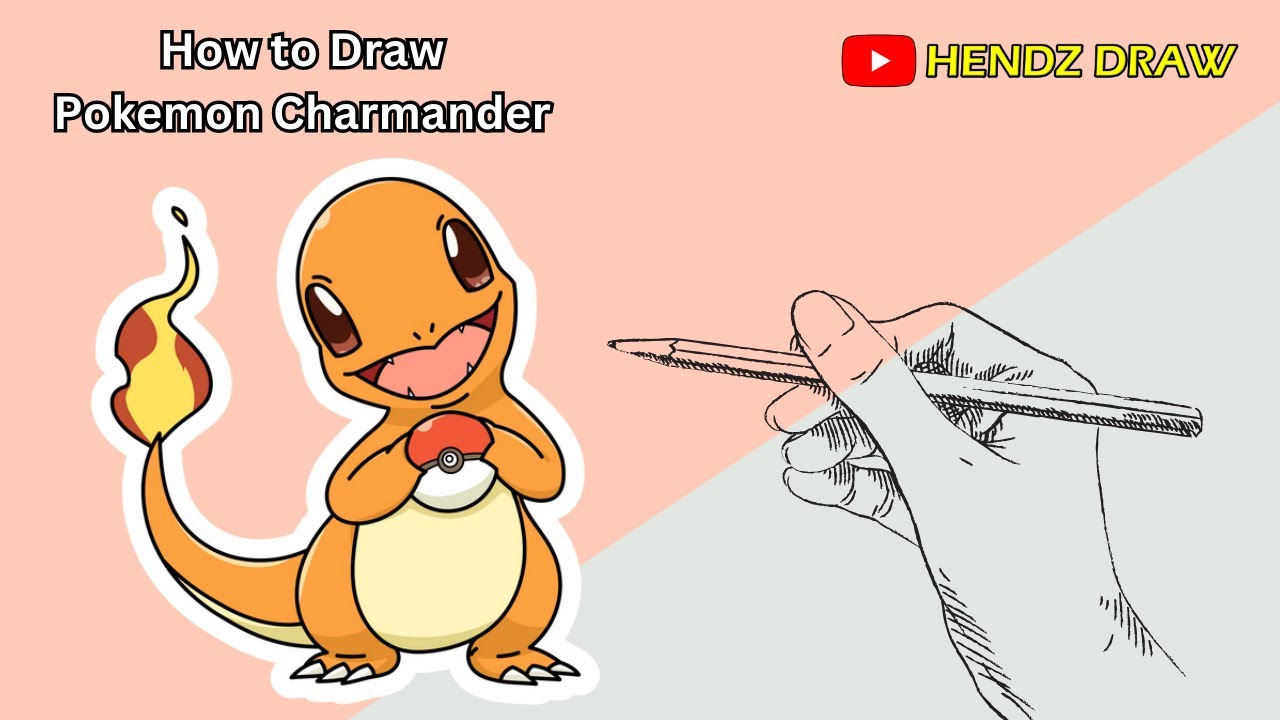 How To Draw Pokemon Charmander - Step By Step Drawing - YouTube