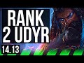 UDYR vs TALON (JGL) | Rank 2 Udyr, 73% winrate, 7 solo kills, 9/2/5 | EUNE Challenger | 14.13