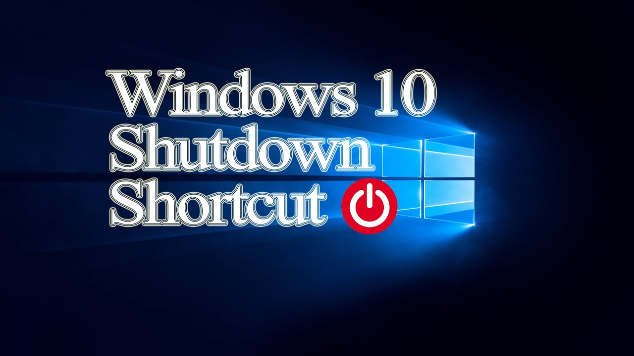 Shut Down With Shortcut In Windows 10 - YouTube