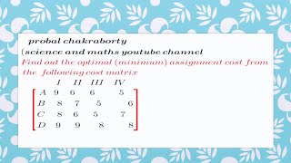 Transportation Assignment Week 2 || Linear Programming
