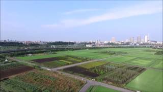 都心に一番近い里の風景　埼玉県見沼田んぼ[上山口新田　Phantom3空撮]