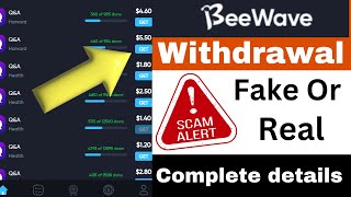 Beewavework.com Withdrawal |Beewave Real or Fake |Beewavework Review |Is Beewavework Legit or scam