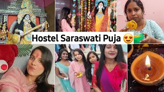 Hostel Me Humne Manaya Saraswati Puja | Full Masti Vlog 😍| Girls Hostel Dance | Patna Girls Hostel