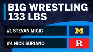 133 LBS: #1 Stevan Micic (Michigan) vs. #4 Nick Suriano (Rutgers) | Big Ten Wrestling