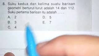 Geometri - suku kedua dan kelima suatu barisan geometri berturut-turut adalah 14 dan 112 suku