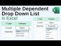 How to Create Multiple Dependent Drop Down Lists in Excel