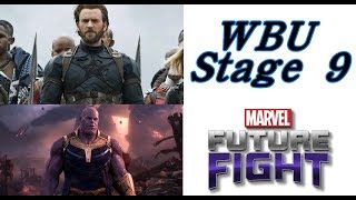 Marvel Future Fight WBU Thanos stage9 VS Captain America 漫威未來之戰 究極世界王 第九關 薩諾斯 美國隊長