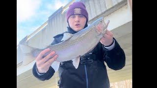 Steelhead fishing Rocky River after an ice storm