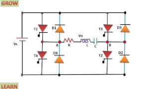 Single Phase Full Bridge Inverter With Rlc Overdamped Load हिन्दी