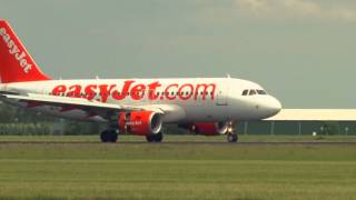 Airbus A319-111 EasyJet.com HB-JZM approach at Schiphol Amsterdam 30-06-12 14:14 uur