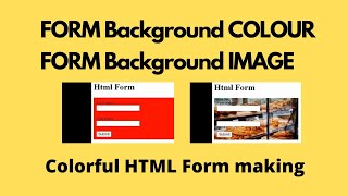 Form Background color || How to make your HTML form stylish || Set Image on form background ||