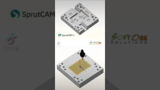 SprutCAM X: 2D milling Toolpath Simulation #sprutcam  #cnc #cadcam #milling #simulation