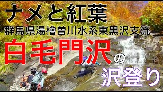 紅葉の白毛門沢（沢登り動画2015）水上の入門沢 参加者用ロングバージョン