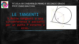 5. LE TANGENTI: Rette tangenti a una circonferenza e passanti per un punto P esterno a essa