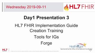 Tools for Implementation Guides - Forge - FHIR Implementation Guide Creation Training