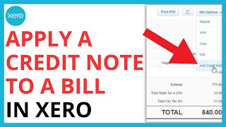 How to Apply a Credit Note to a Bill in Xero [FULL GUIDE]