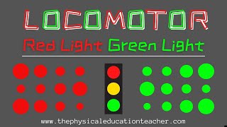 Locomotor Red Light Green Light Movement Game For Elementary Kids (w/audio)