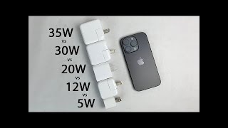 iPhone 14 Pro Charge Test  35W vs 30W vs 20W vs 12W vs 5W Apple