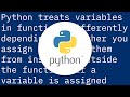 UnboundLocalError on local variable when reassigned after first use