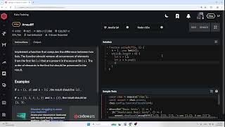 Codewars | Array.diff (6 kyu) | SOLUTION