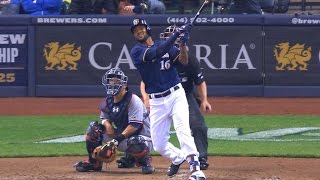 ATL@MIL: Santana slugs two home runs vs. the Braves