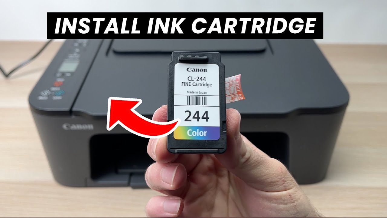 Canon Pixma TS3420 Printer: How To Install Ink Cartridge - YouTube