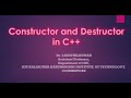 Constructor and Destructor in C++