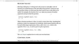 Eloquent JavaScript Read-Along - Program Structure - 007 - Return Values