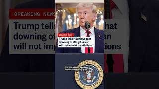 Trump tells NBC News that downing of U.S. jet in Iran will not impact negotiations